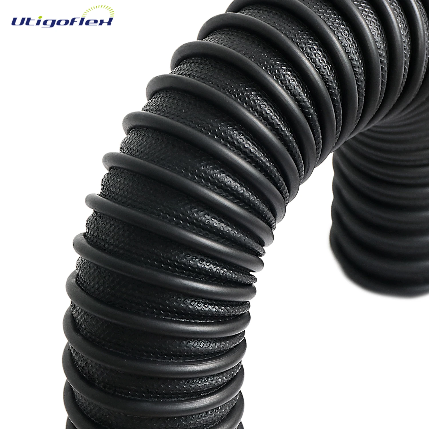 Suction Air Smoke Dust Granules Crush Proof EPDM Coated Fabric Fume Exhaust Hose