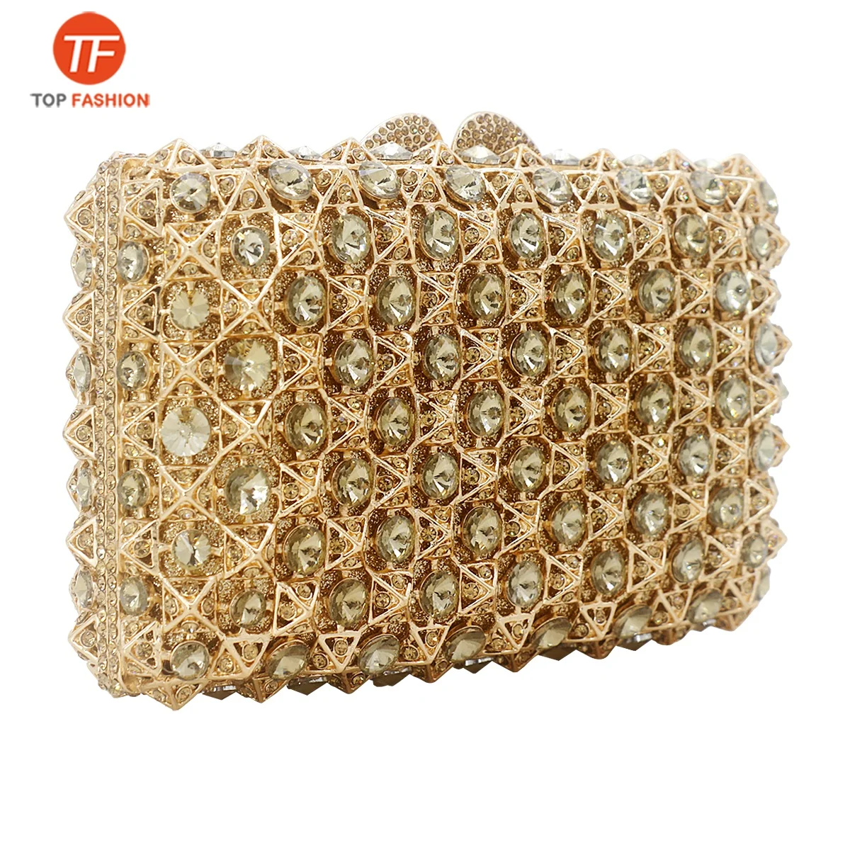 China Factory Wholesales Luxury Crystal Rhinestone Clutch Evening Bag Hollow Out Clutch Purse for Women