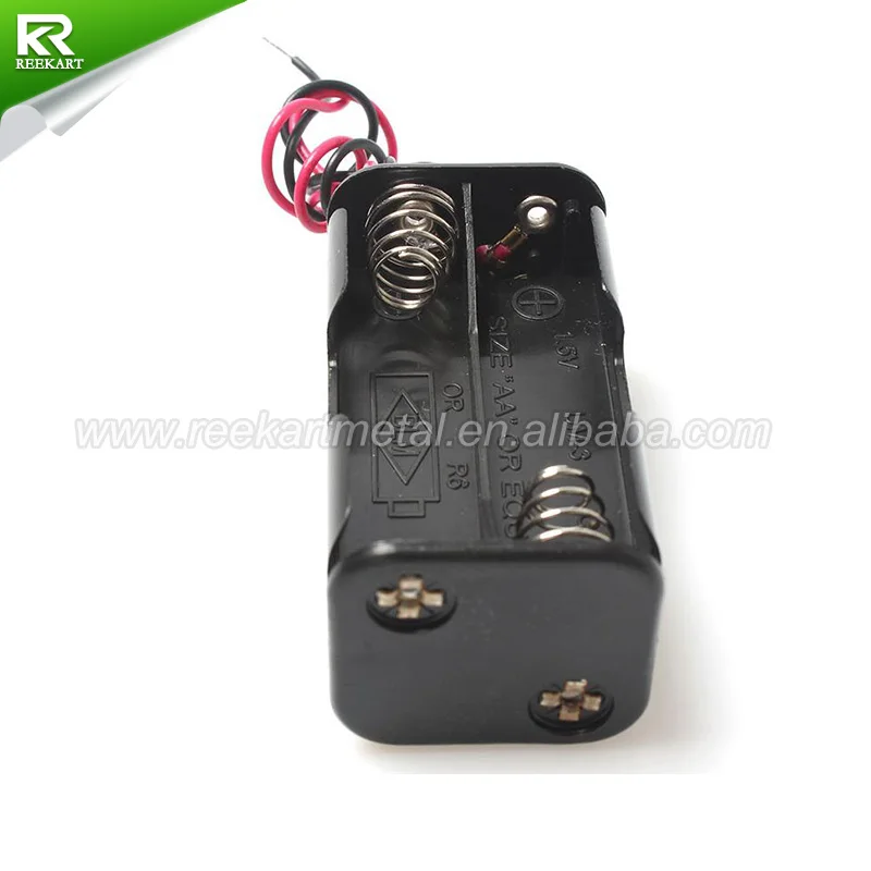 High Quality 4 x AA Battery Holder 6V Battery Back To Back Case Box With Wire Leads