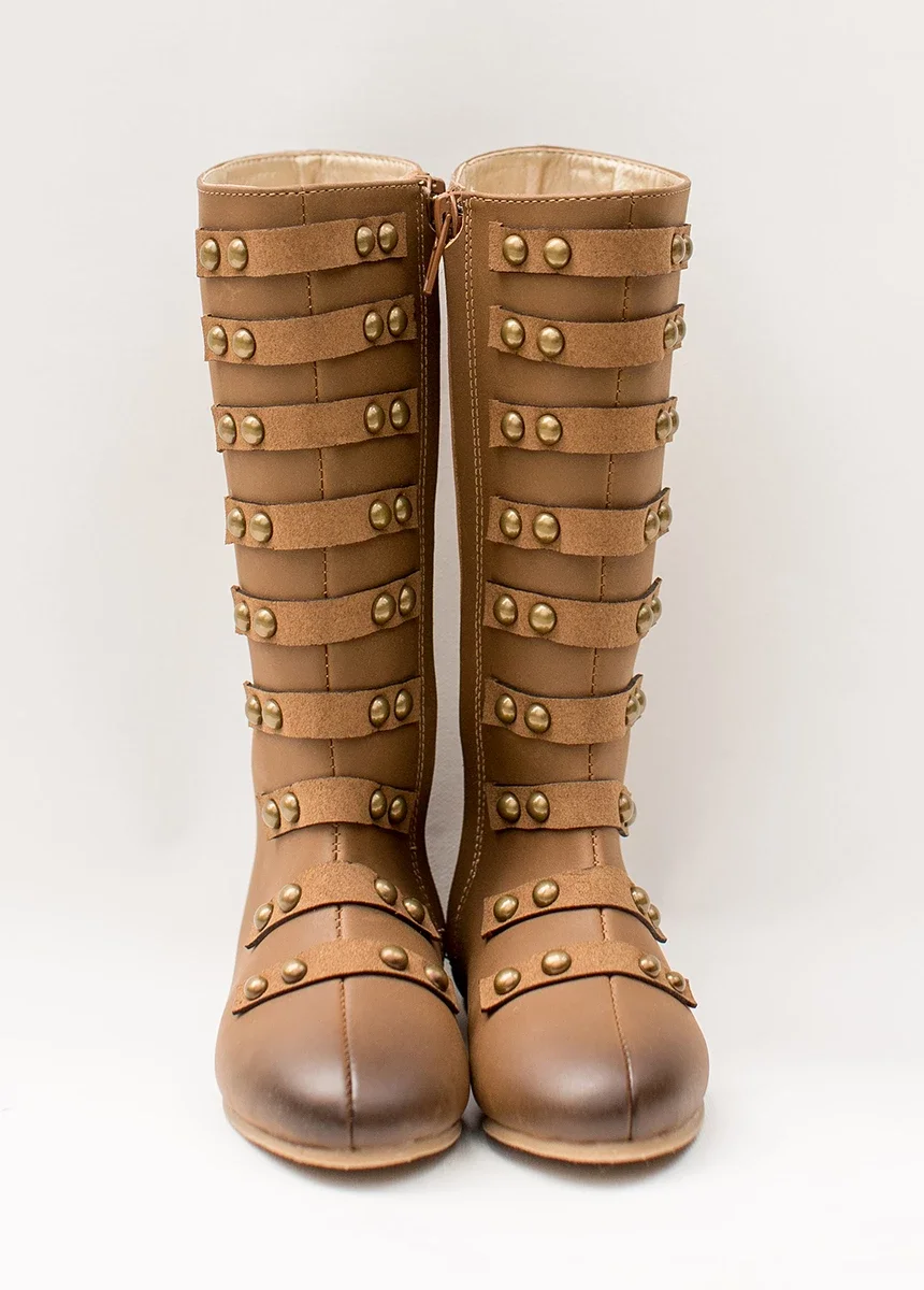 Perfectly with Jeans or Leggings Kids Fashion Knee Black Suede Military Long Boots For Girls