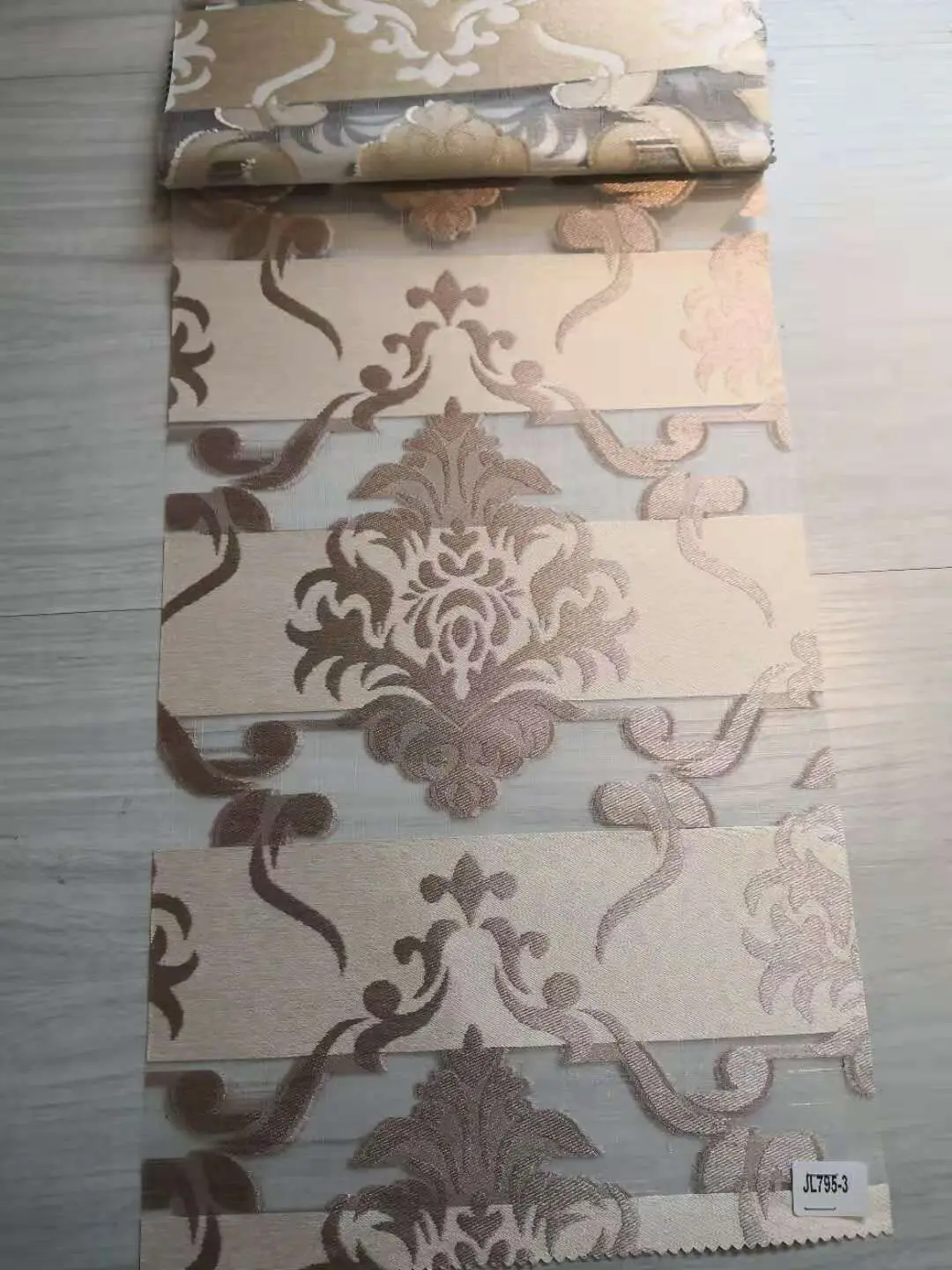 China Suppliers flower design Jacquard zebra roller fabric for roller shades