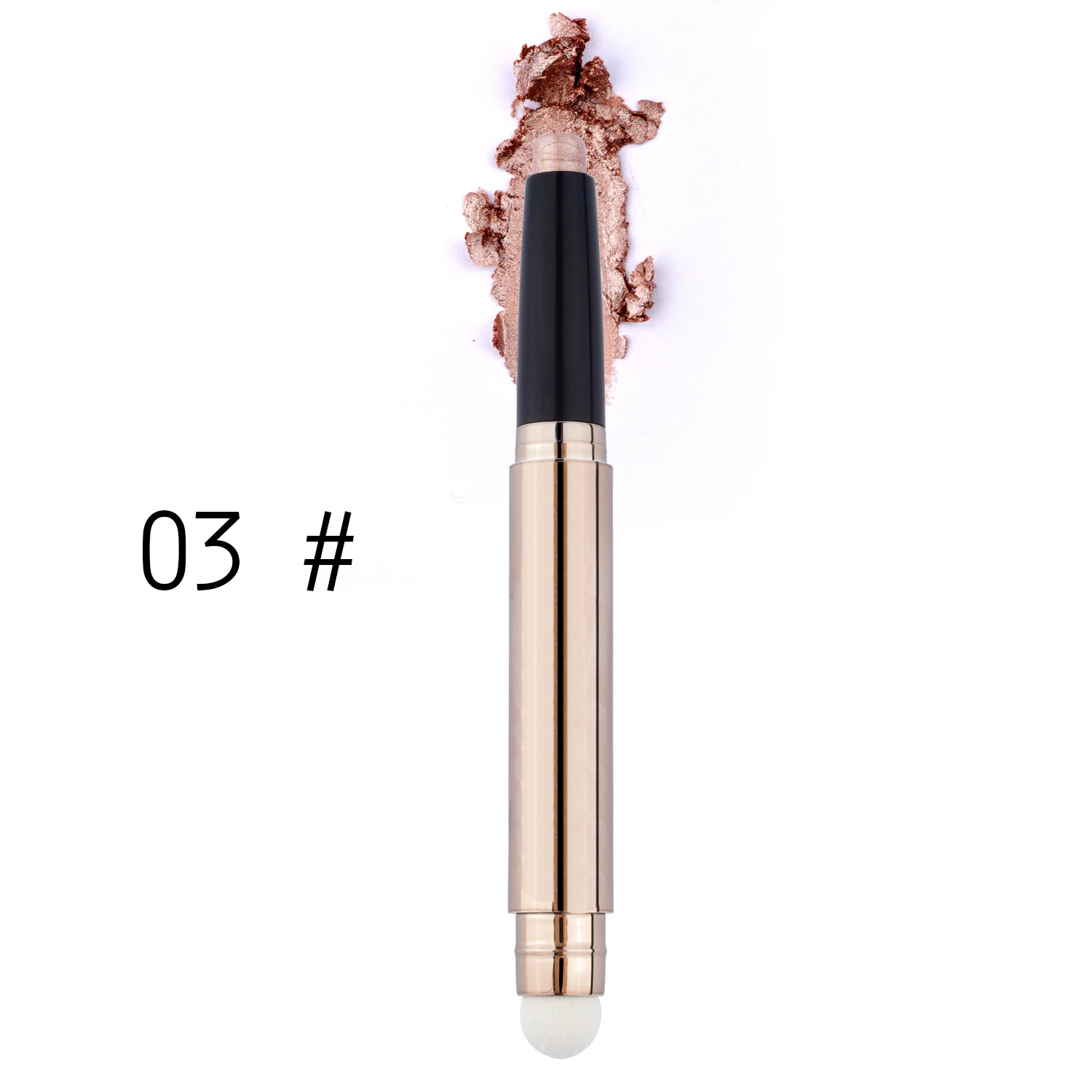 12colors shimmer double heads eyeshadow pen shadow stick smudger silkworm eyeshadow highlight modification no blooming