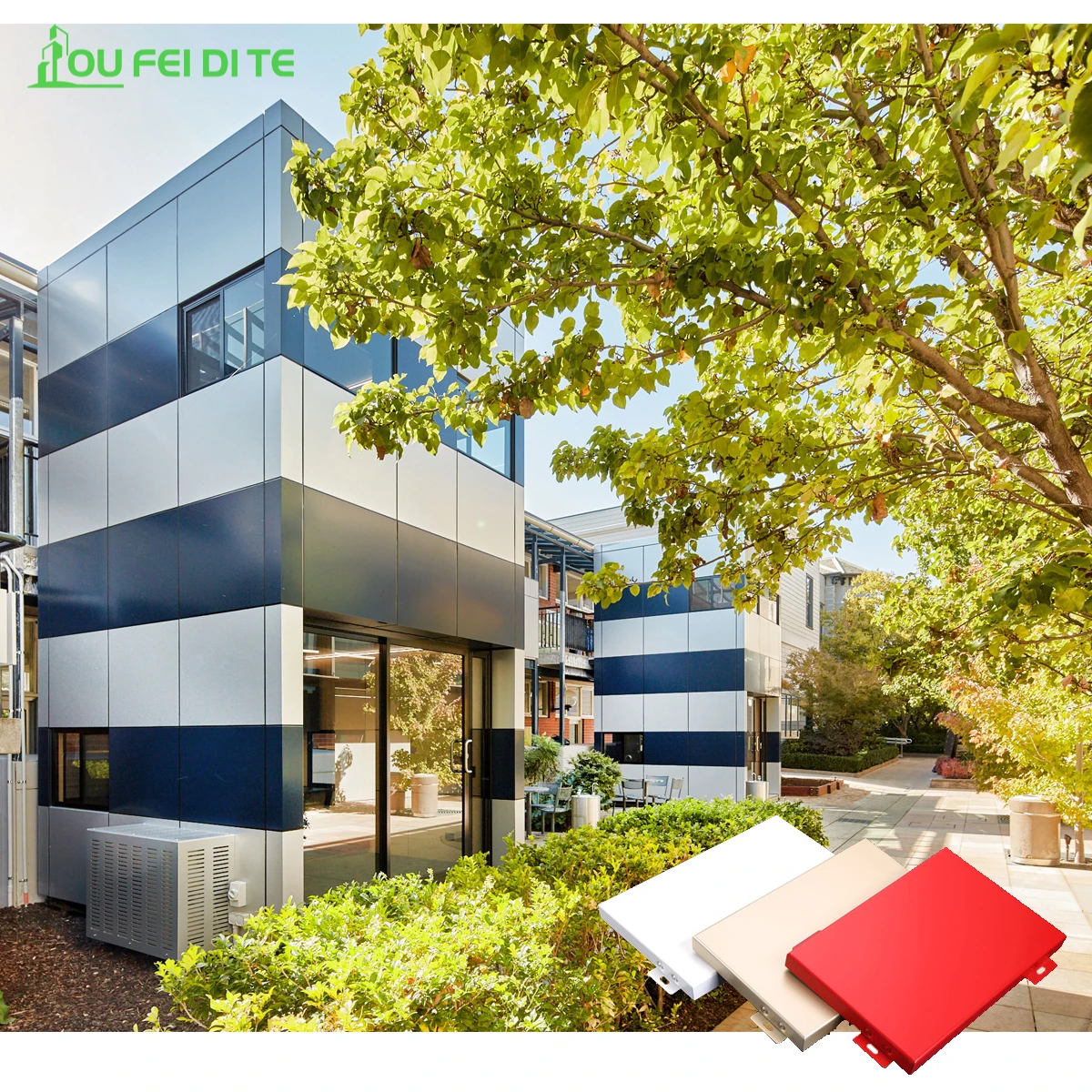 curtain wall metal building aluminium facade cladding panel