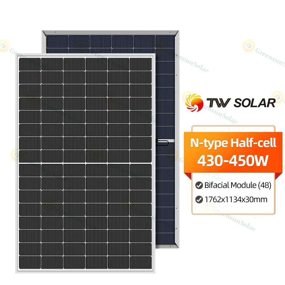 Tongwei солнечный Pv модуль N типа 440 Вт 445 450 TWMNH 48HD430-450W двухфазные фотоэлектрические солнечные панели