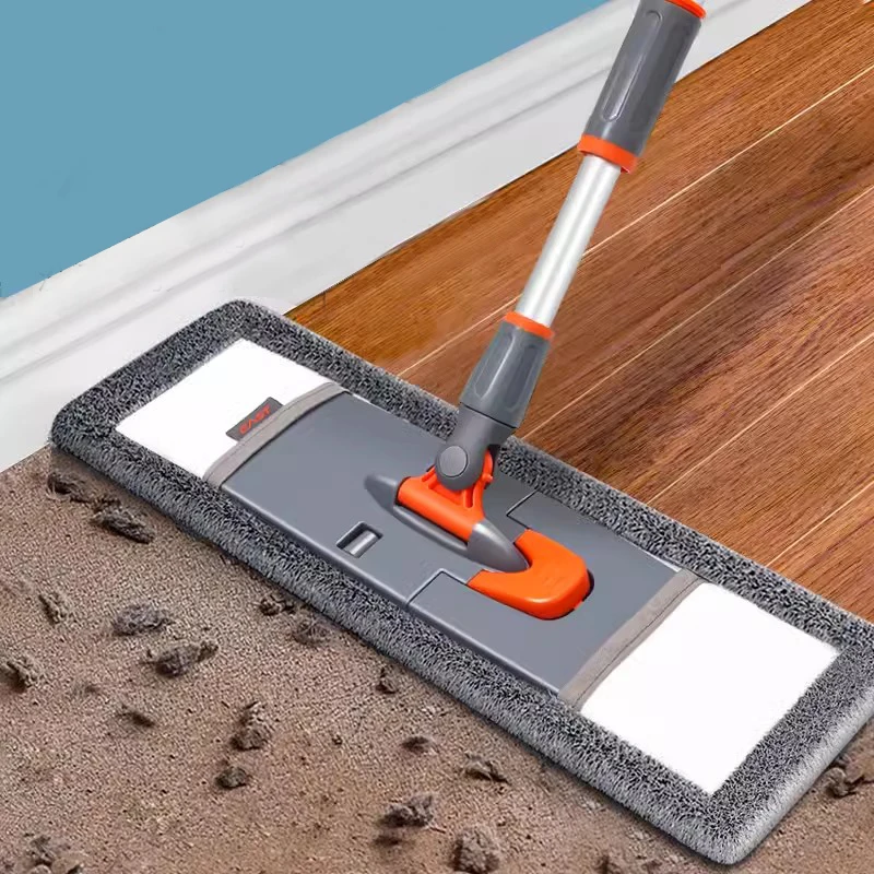 reusable pad, 360 deg cleaning floor cleaner wringer set for home hand free microfiber flat mop and bucket set easy