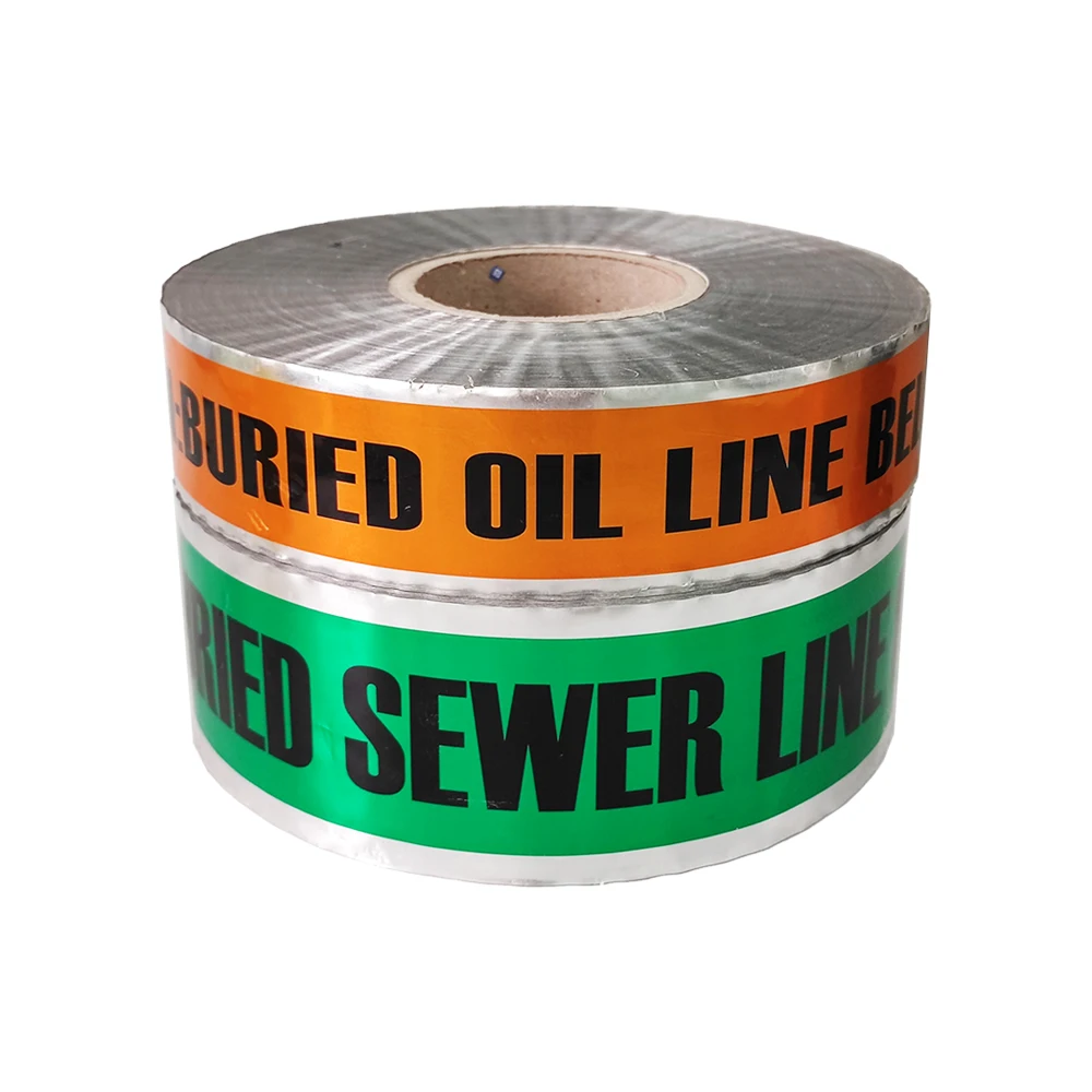 Underground barricade Detectable tape electrical warning tape aluminum foil adhesive tape