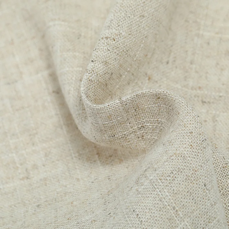 High Quality Custom 65% Linen 35% Rayon Soft Comfortable Sofa Plain Tri Blend Fabric