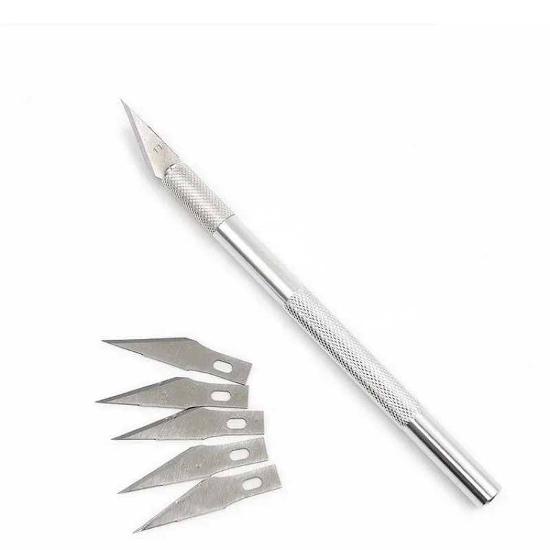 6pcs/set Pen Graver Sharpener/blades Carve/cutter Tool for Diy/washi Tape/plastic Film Aluminum
