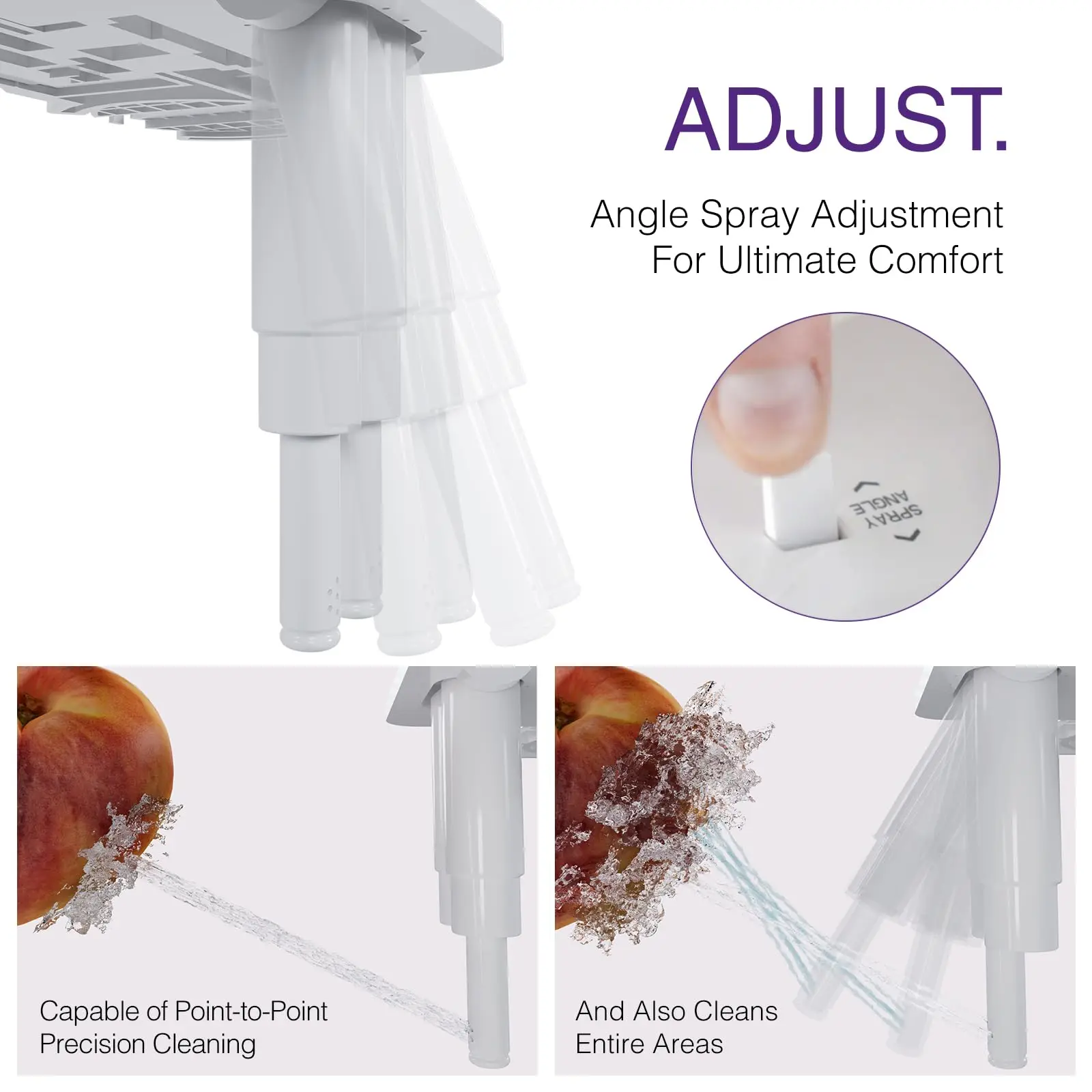 2024 factory price toilet bidet with two nozzle for female and male washing  ABS chrome  bidet