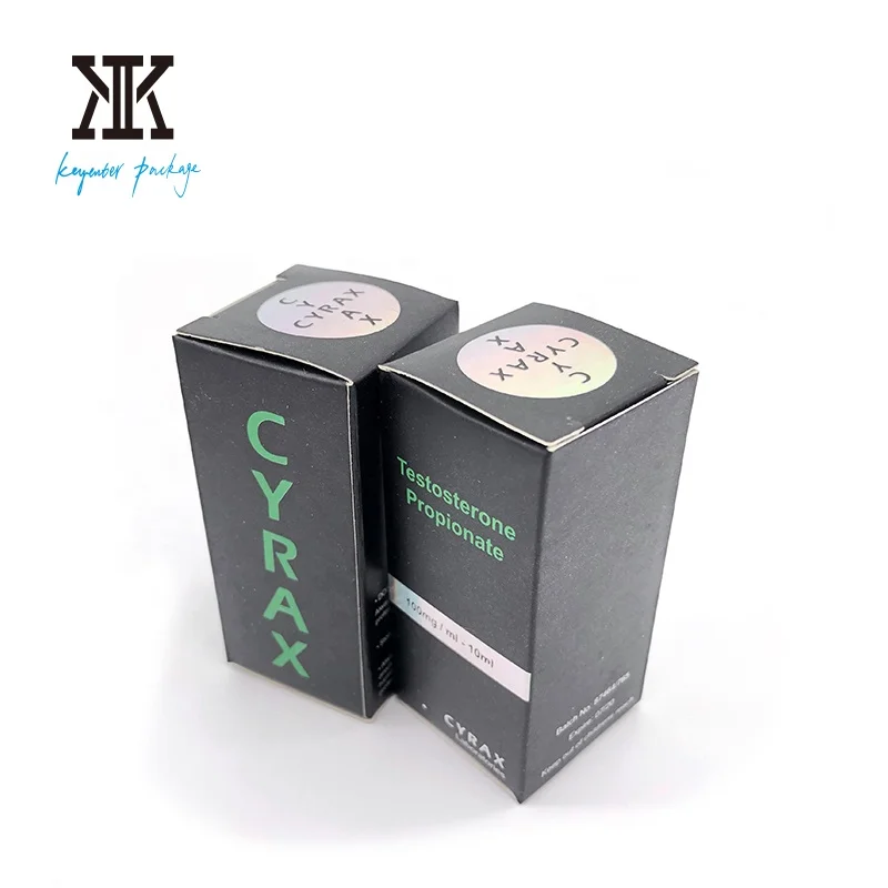 10ml vial packaging 250gsm hologram stamping vial box packaging