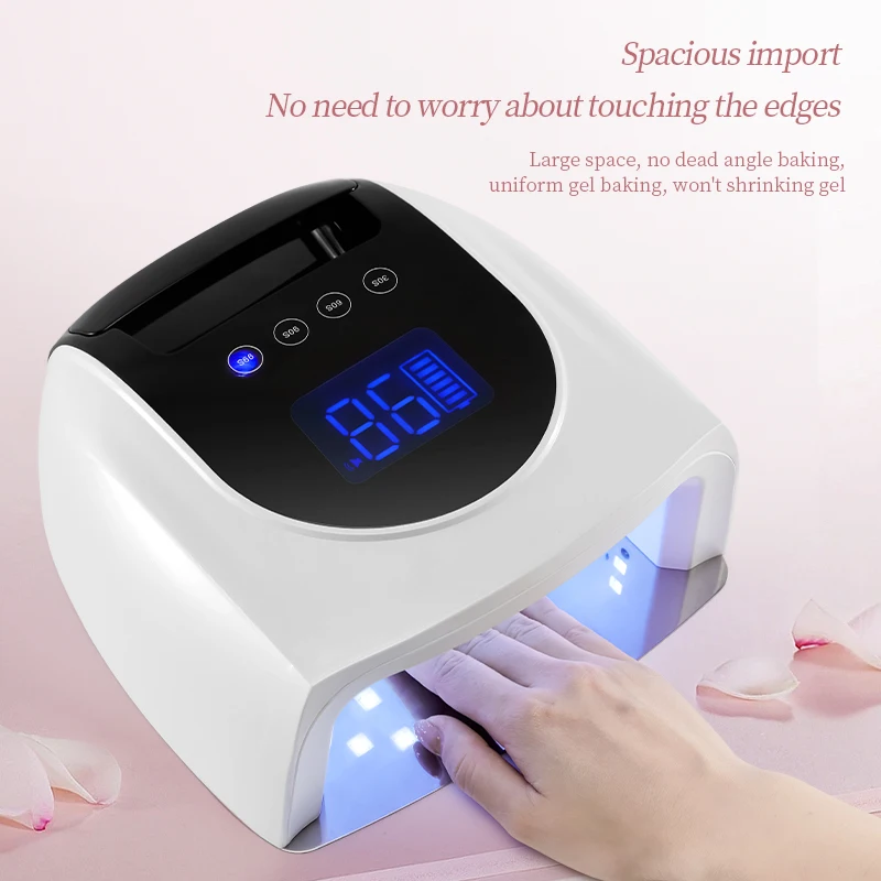 High Quality UV Led Light Nail Dryer Gel Polish Dryer High Power 60W Cordless Rechargeable Uv Led Nail Lamp LCD Screen Nail Lamp