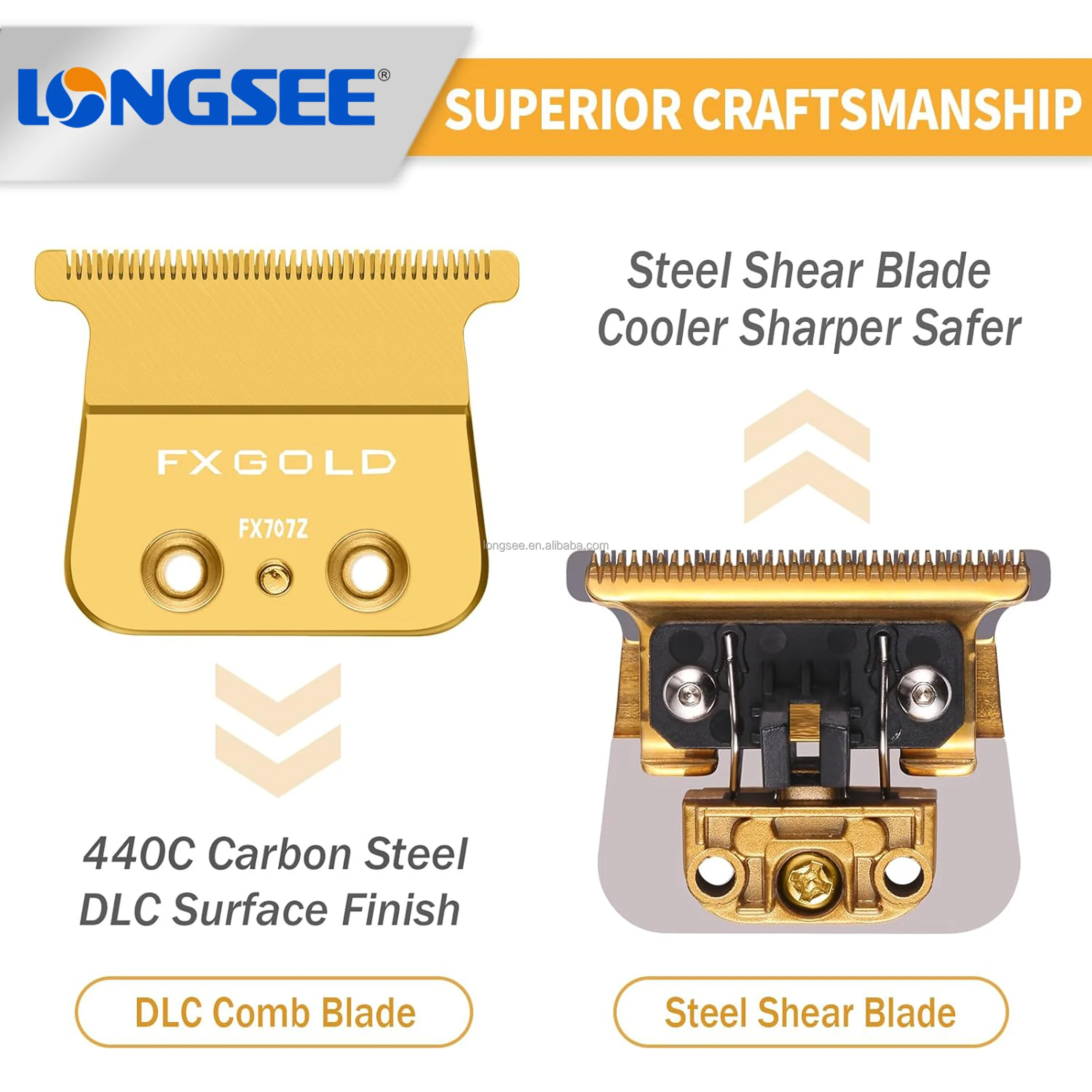 Hot sale T-blade Barber Professional FX707 replacement Hair clipper trimmer blades Cutter For babyliss FX787 FX780 FX726