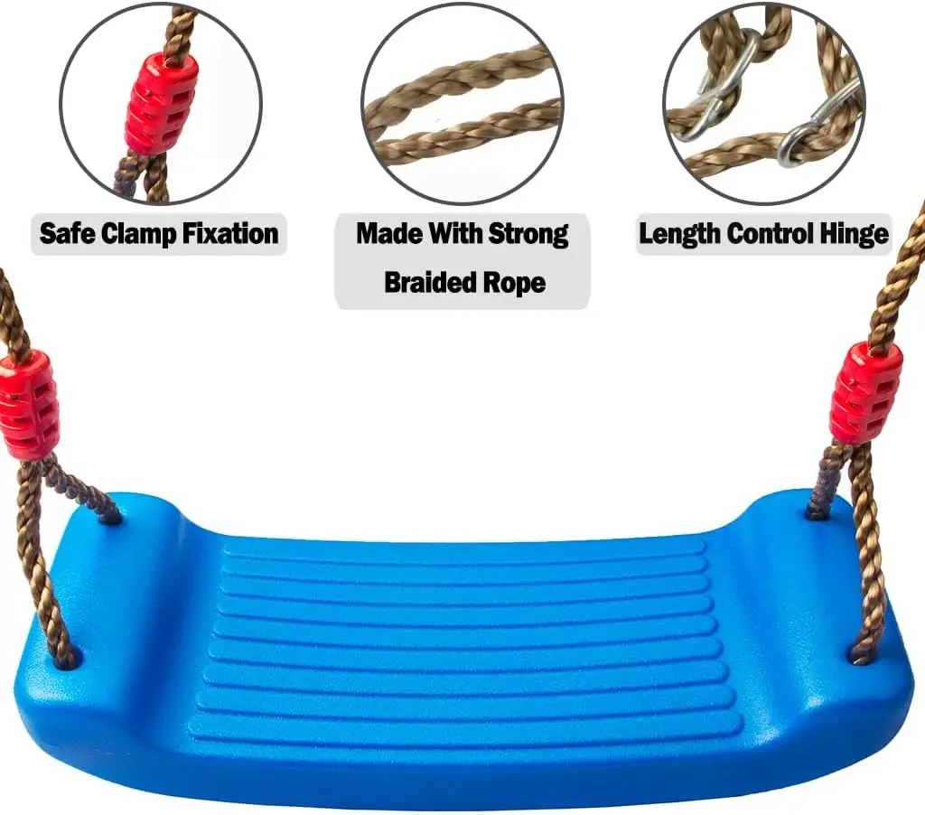 Certificated Outdoor Indoor Tree Rope Swing Plastic Play Kids Baby Swing Set