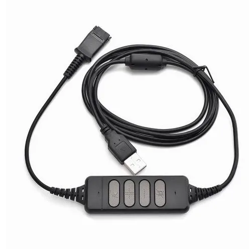 Кабель Адаптера USB QD совместимый с Plantronics или Jabra регулировкой громкости для