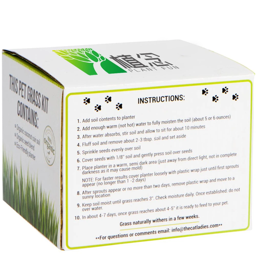 New arrival 100% Organic Cat Dog Grass seeds Growing Kit