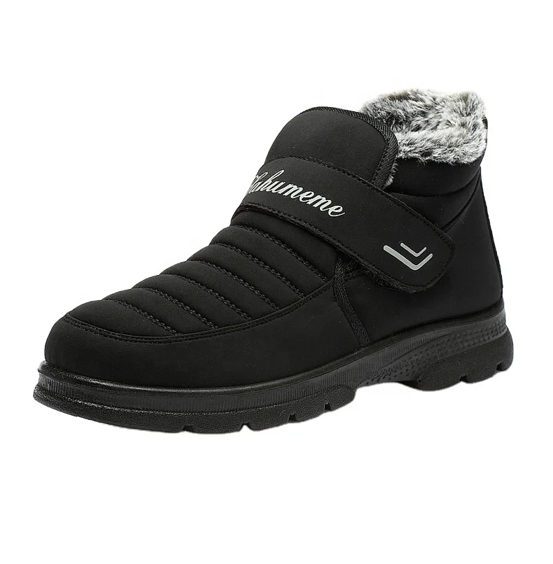 
Winter keep warm men casual shoes PU upper male casual sneaker antiskid cotton snow boot unisex High shoes 