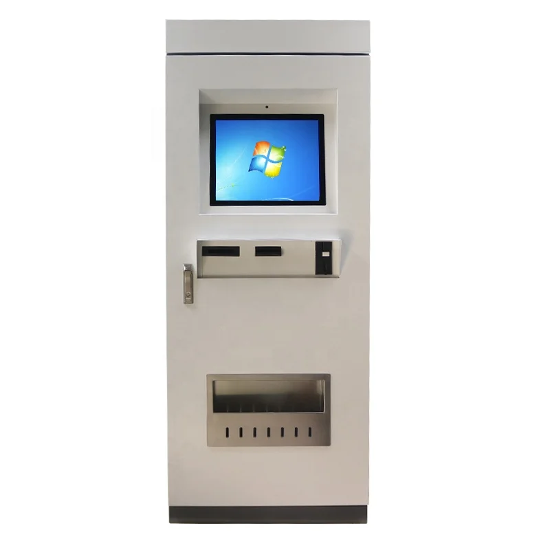 Drive through Payment kiosk cash and card automatic self payment machine  Multi touch screen self payment outdoor kiosk