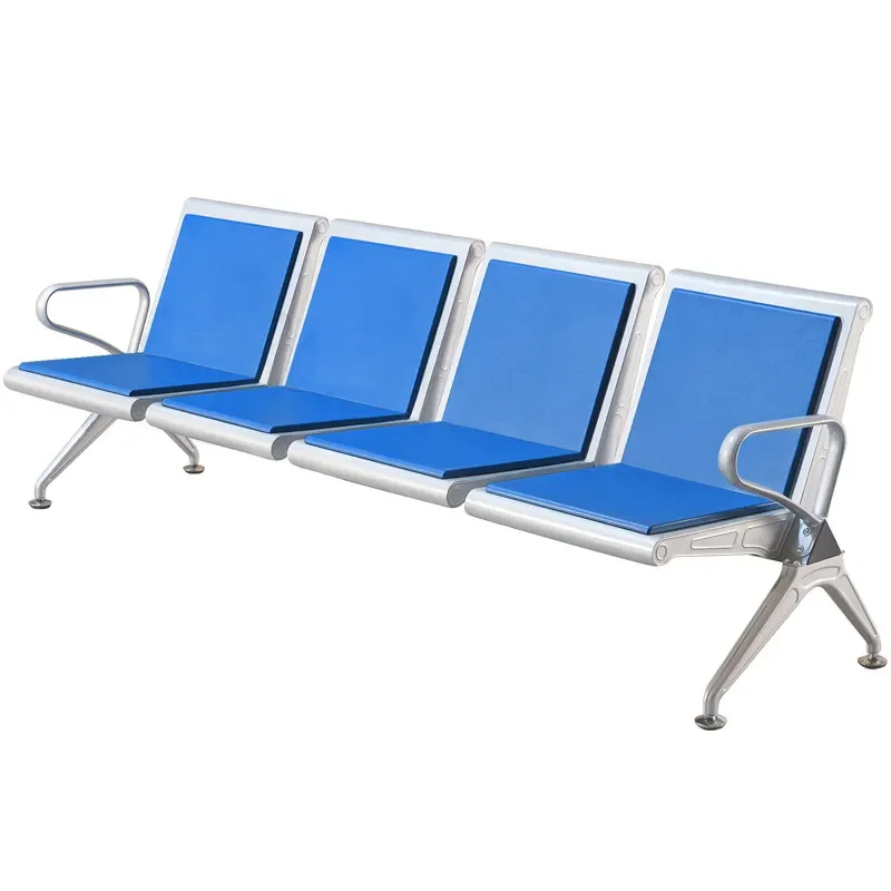 Modern Designed Airport Waiting Chairs with Stainless Steel Armrest Various Colors for Hairdressers Banks Hospitals Parks
