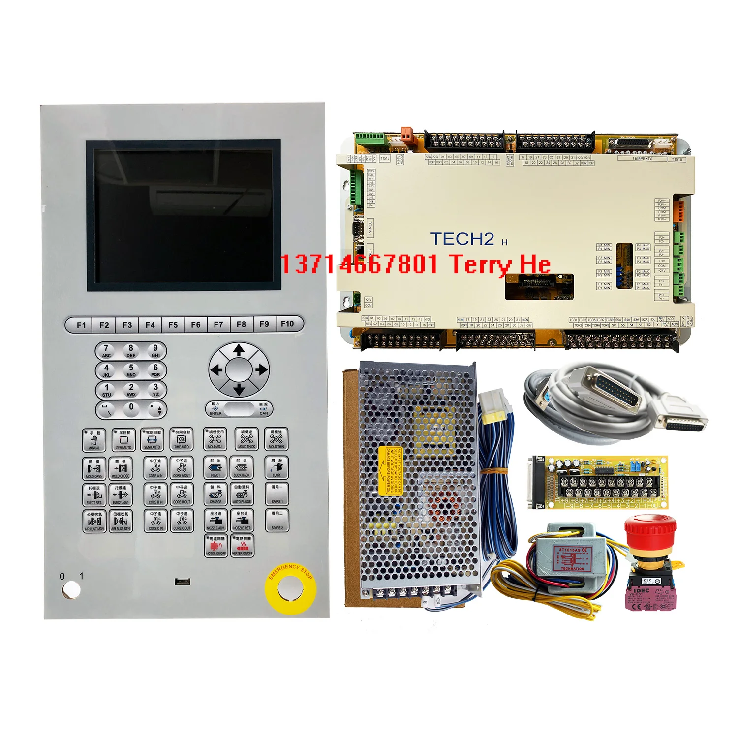 Новый и оригинальный TECHMATION TECH2 TECH2H TECH2S + HMI-Q8 панель полный комплект система контроля доступа/PLC для машины литья под