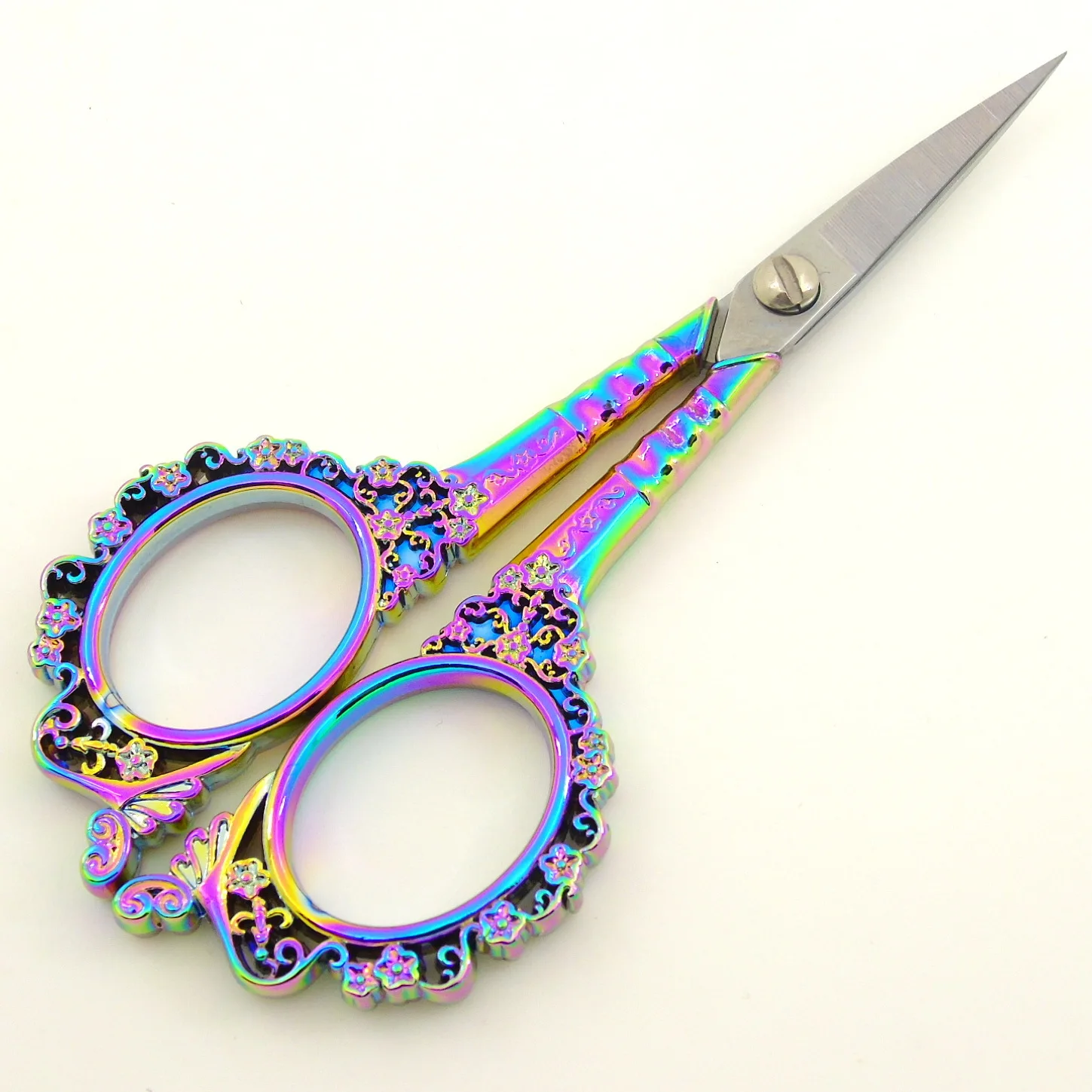 Retro Style Stainless Steel Precision Cuticle Nail Art Scissors Salon Pedicure Beauty Grooming Kit Nail Supplies