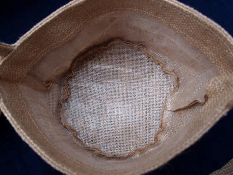 plant pot cover Eco burlap fabric  sack jute basket Flower Holders  Rustic Vintage NATURAL storage bag
