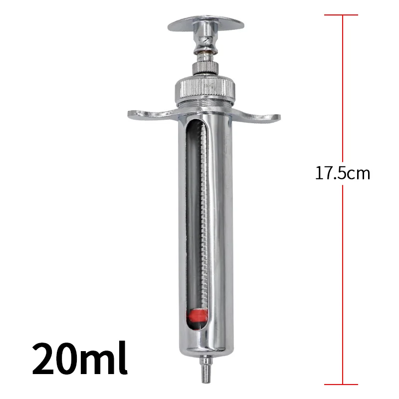 20ml High quality Vaccine syringes of metal for animals Continuous veterinary syringe
