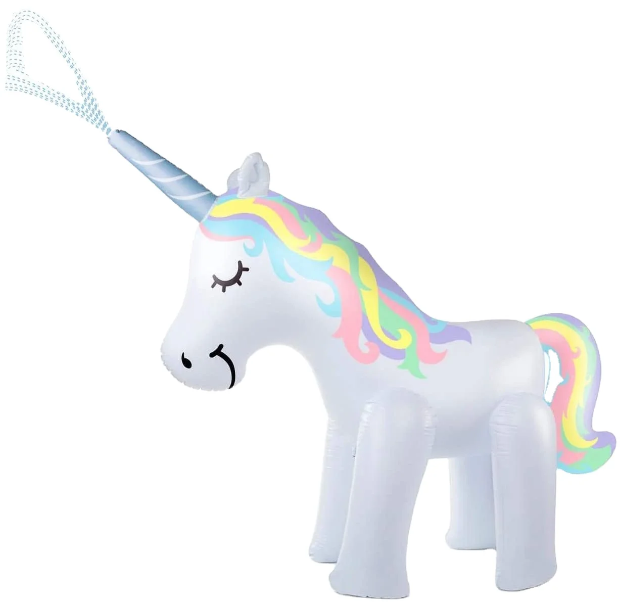 Large pool party rainbow gift Sprinkle animal toys water spray inflatable unicorn for splash game