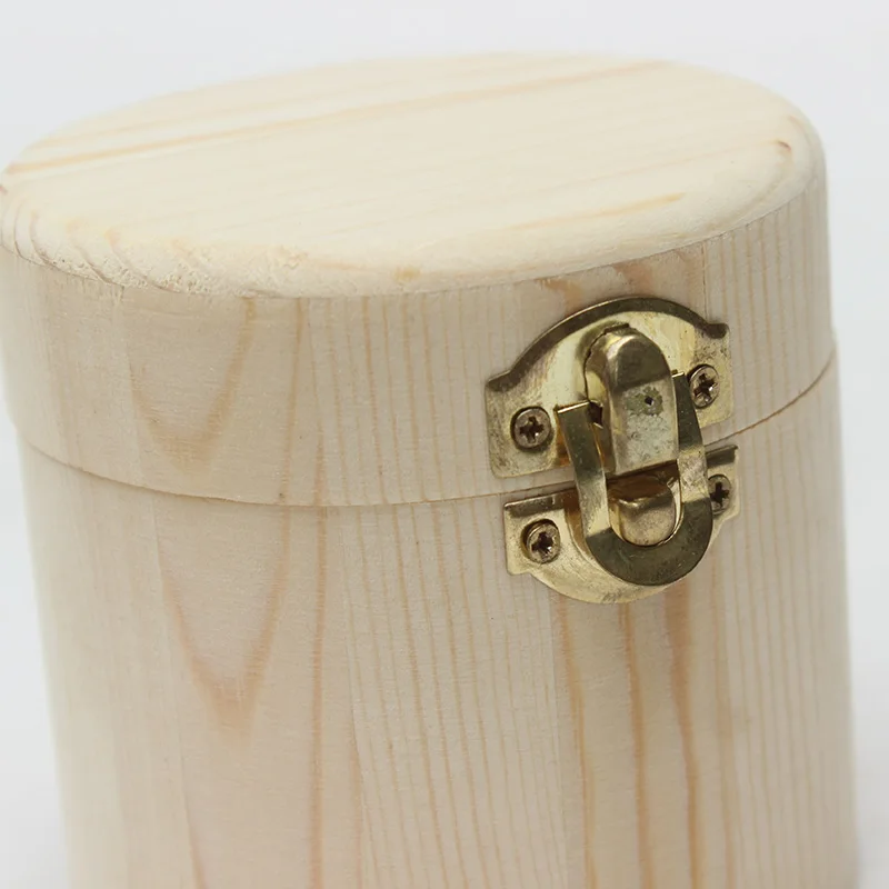 Unfinished Round Wooden Storage Boxes Handmade Home Storage Gift Craft Jewelry Box With Lid