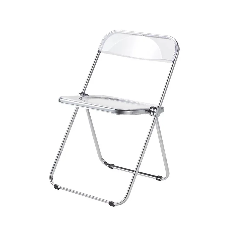 Manufacture Luxury Modern Acrylic Folding Chair Transparent Chairs Stackable Crystal Folding Chair Plastic Living Room Seat