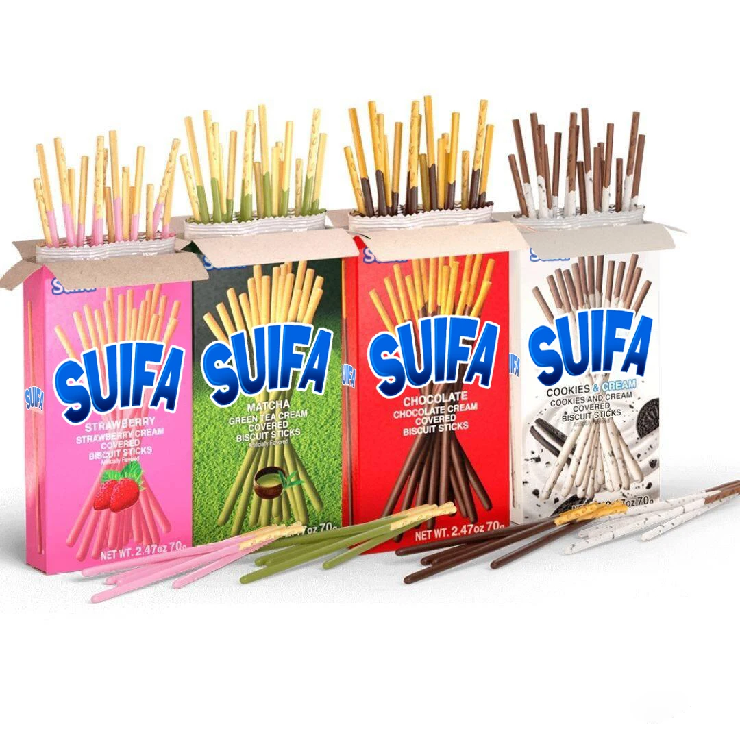 Chocolate coated fruit chips/almond grain filling stick chocolate biscuit snack