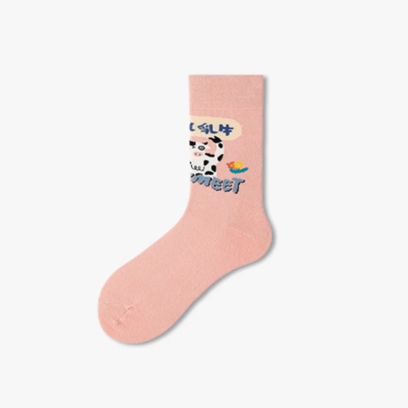 3D Cute Young Girl Cartoon Tube Socks