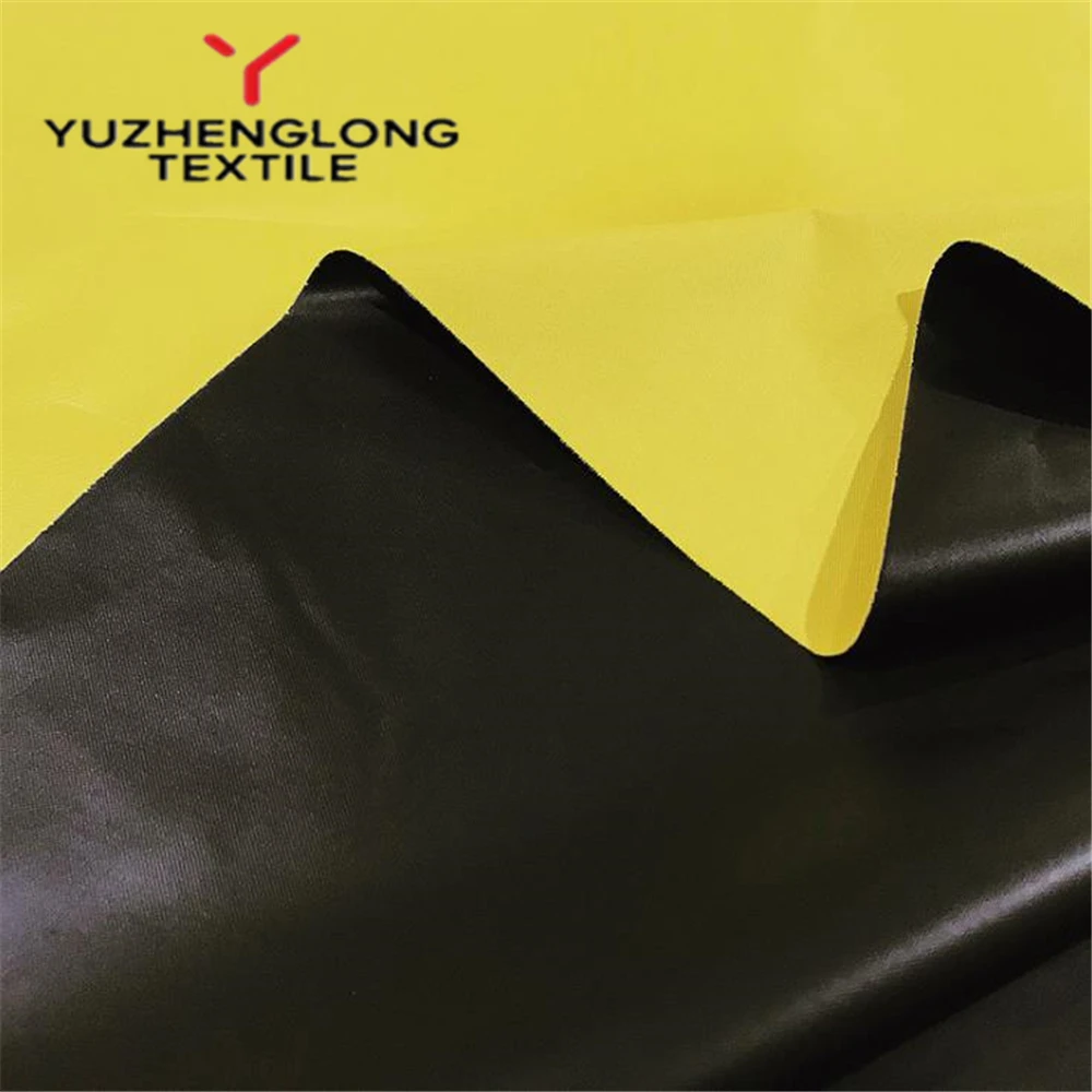 Anti uv plain dyed 210T polyester taffeta fabric with black pu coating for umbrella