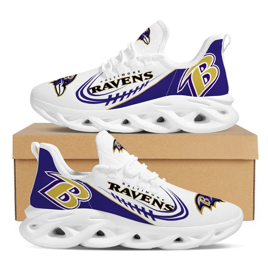 Custom made American football team sport shoes  adult plus size NFL team sport casual shoes 2021