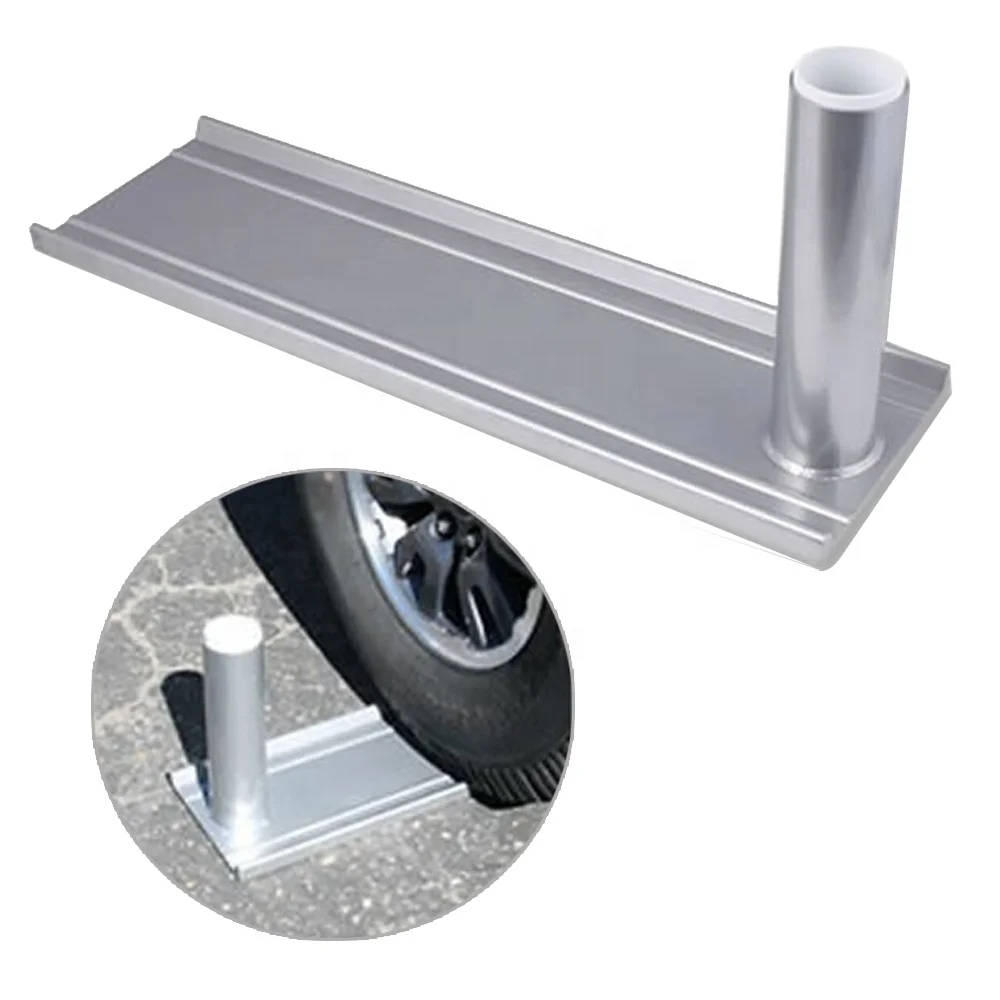 Customized High Quality Black Metal Telescoping Flagpole Wheel Mount Holder For Car