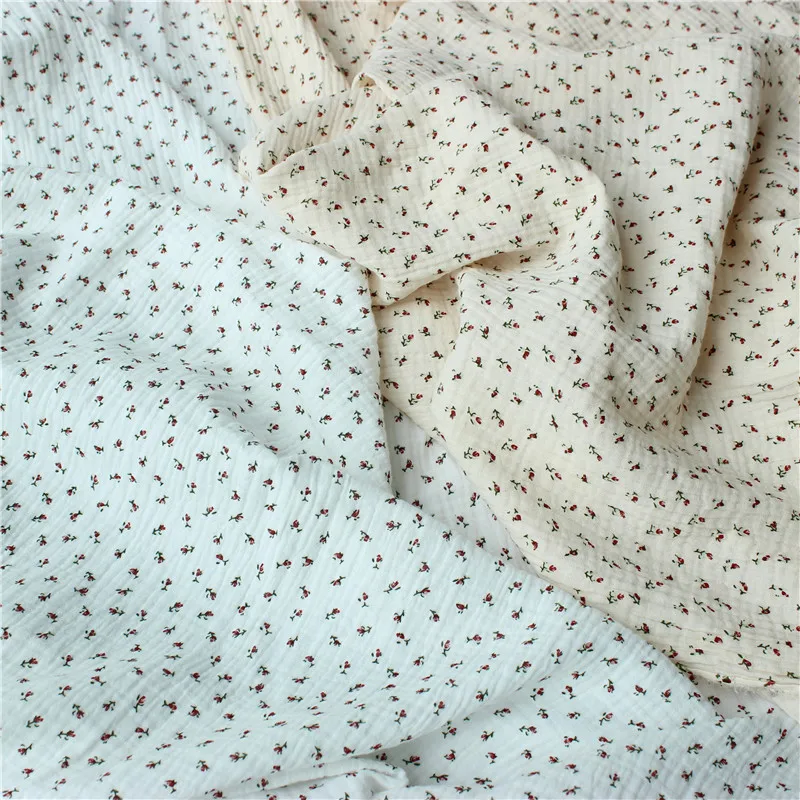 100% Cotton Double Crepe Gauze Sleepwear Baby Blanket Kids Fabric