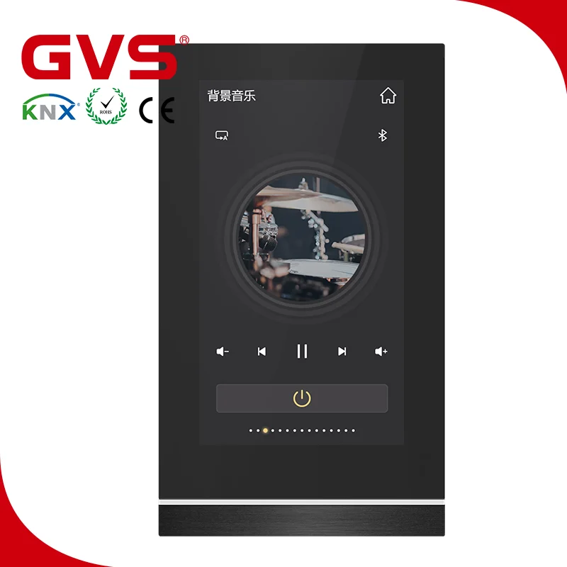 GVS K-Bus KNX Smart Control Home Automation System KNX WALTZ Touch+ Pad Touch Panel Metal Plastic Sliver Smart Home