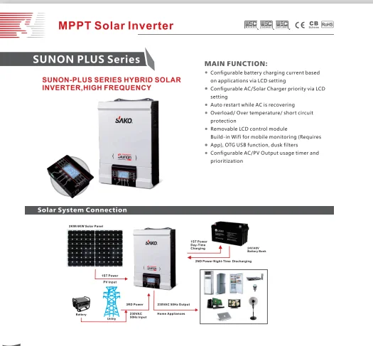 SHENZHEN Solar Inverter Manufacturer SAKO hybrid solar inverter 3KW 5KW  Pure Sine Wave Solar Inverter work without battery