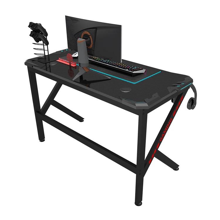 Дешевый профессиональный игровой стол в форме к RGB светодиодный для геймера