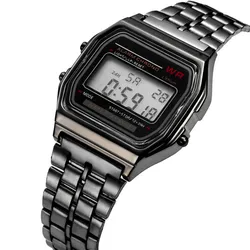 Women Men Unisex Watch Gold Silver Black  LED Digital Sports Wristwatches Electronic Digital Present Gift Male