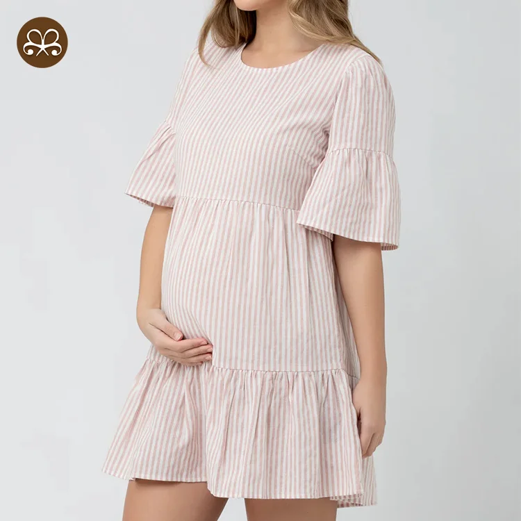 Wholesale Custom Logo Daily Pregnant Clothing High Quality Women Casual Summer Maternity Dress