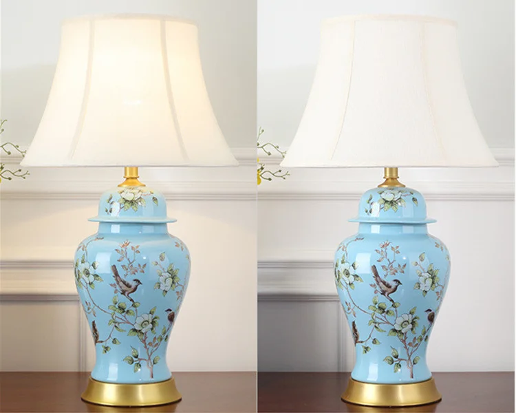 High Quality Modern Table Lamp Copper Ceramic LED  Luxury Creative Decorative for Home  living room office Bedroom Hotel