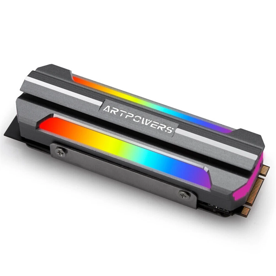 Алюминиевый ARGB M.2 SSD жесткий диск радиатор охлаждения 5V 3Pin NVME NGFF M2 2280 твердотельный радиатора