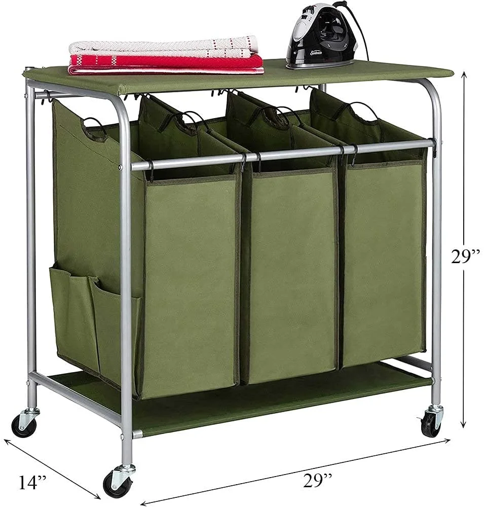 Best Seller metal  woven fabric Slide Folding Laundry  Sorter