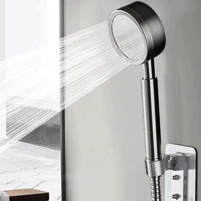 304 Stainless Steel Brushed High Pressure Shower Head Water Saving Durable Handheld for Bathroom Pressurized