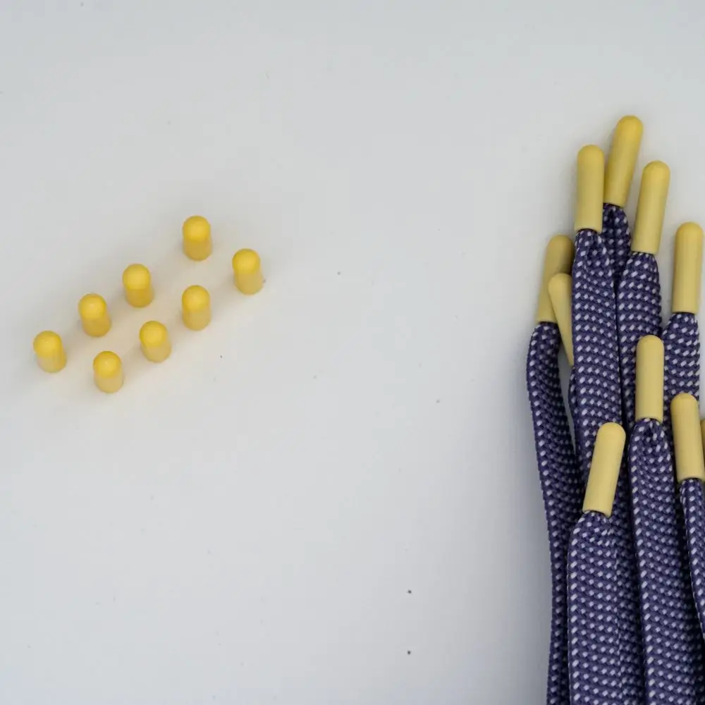 Good price of new design sneaker rubber round cotton shoelace decoration metal tip