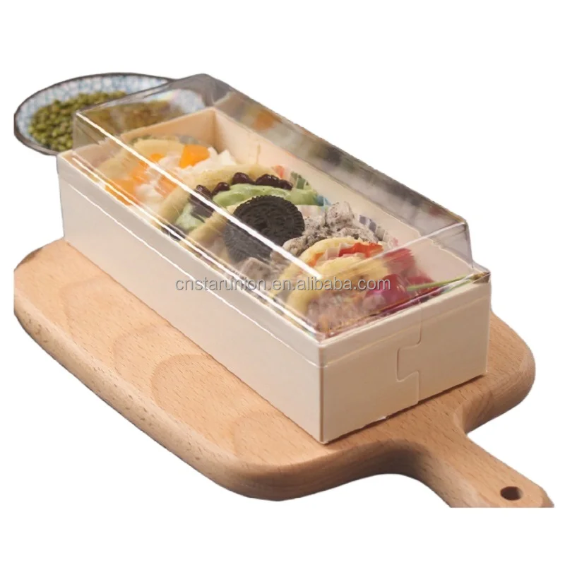 Eco-friendly Disposable Wooden Takeaway Food Boxes Disposable Lunch Sushi Sandwich Packaging Boxes Takeout Portable Folding Case
