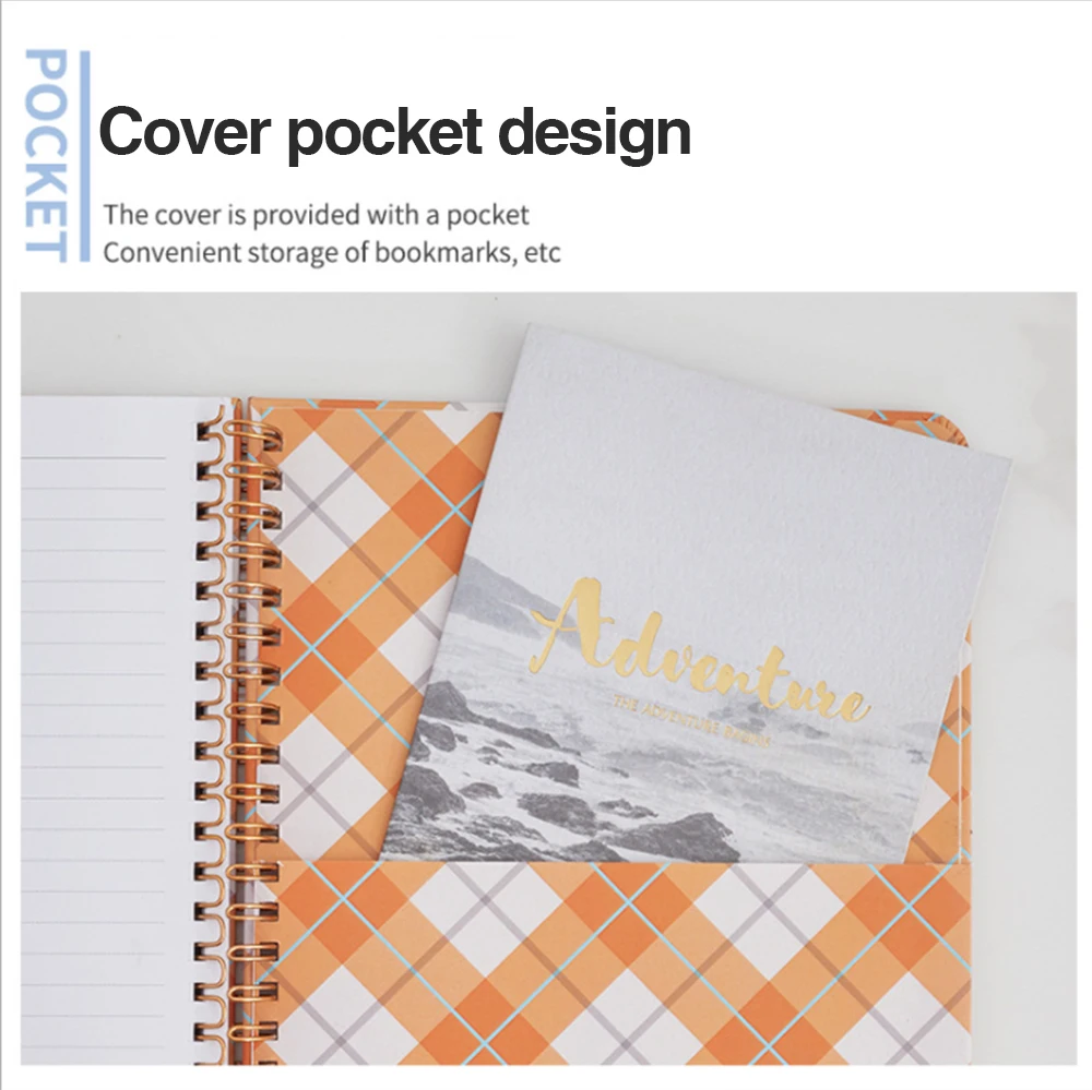 Custom Cover Pocket Design Elastic Rope Strap Student Schedule Notepad With Step Index Design Week Plan Calendar