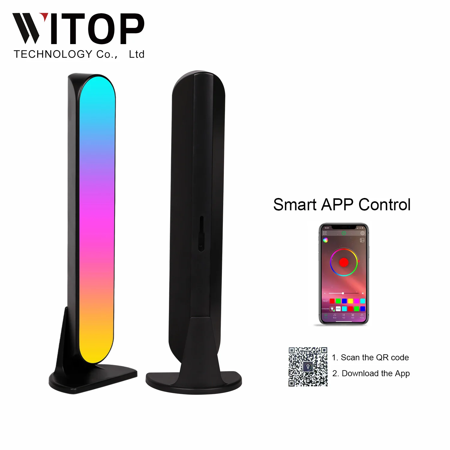 Умное приложение WITOP управление Bluetooth RGBIC светодиодные игровые световые панели умные окружающие