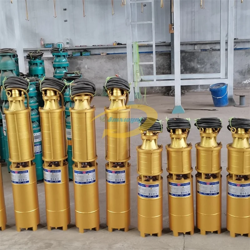 submersible 60 meter head 7hp electric powered water pump system