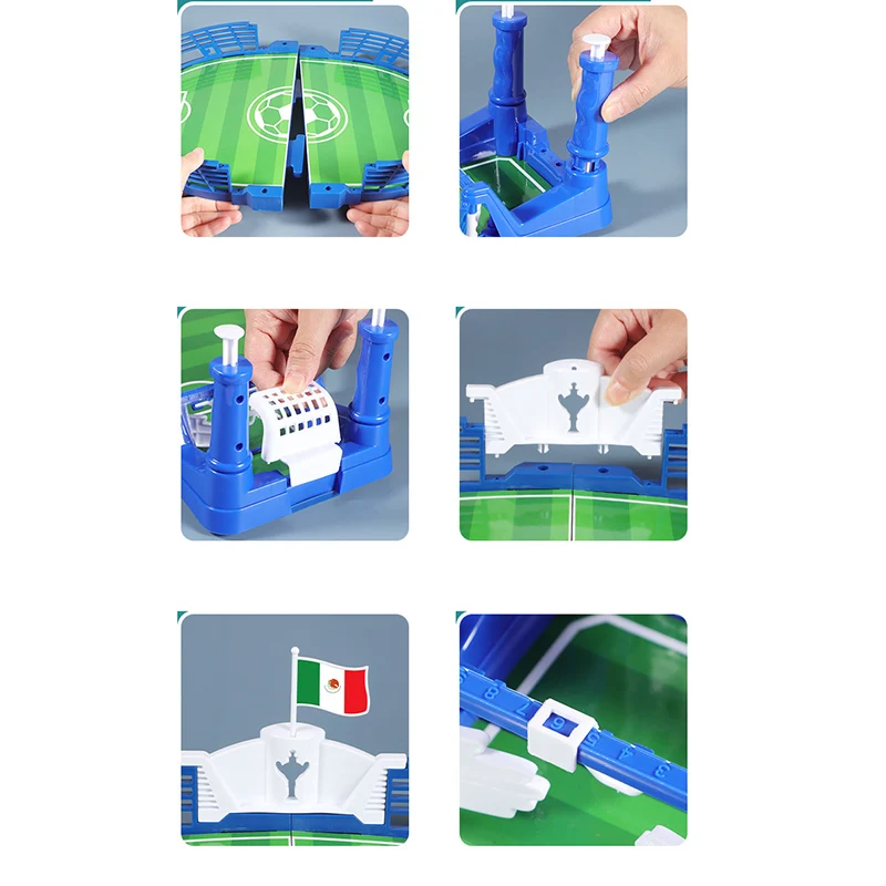 Children Cartoon Football Table Top Sports Games Family Double Soccer Table Toys Football Board Game Gifts